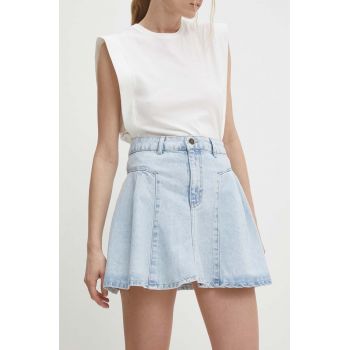 Answear Lab fusta jeans mini, evazati