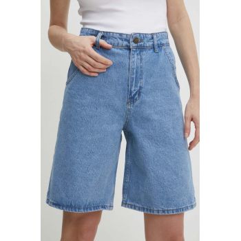 Answear Lab pantaloni scurti jeans femei, neted, high waist