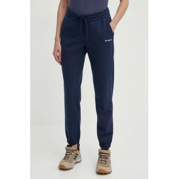 Columbia pantaloni de trening Trek culoarea bleumarin, melanj 1959901