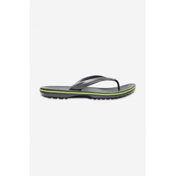 Crocs șlapi Flip femei, culoarea gri, cu toc plat 11033.GRAPHITE.VOLT-GRAPH