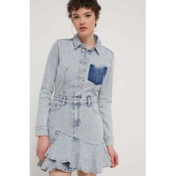 Karl Lagerfeld Jeans rochie jeans mini, evazati