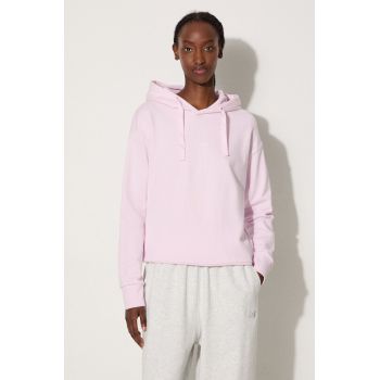 A.P.C. hanorac de bumbac Hoodie Christina femei, culoarea roz, cu glugă, cu imprimeu COEIP.F27624-ROSEPALE