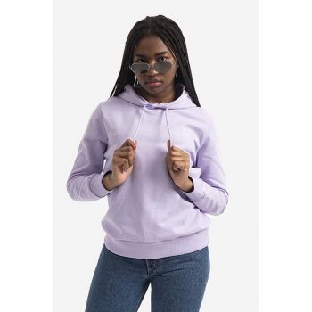 A.P.C. hanorac de bumbac Hoodie Item F femei, culoarea violet, cu glugă, uni COEAS.F27674-PECHE