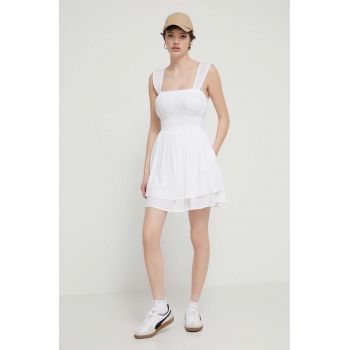 Hollister Co. rochie culoarea alb, mini, evazati