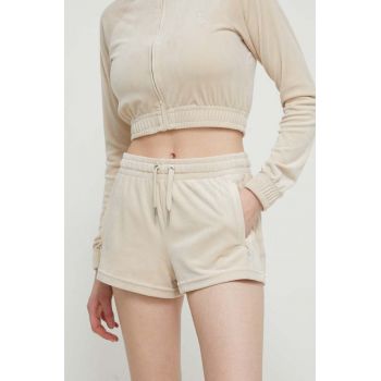 Juicy Couture culoarea bej, cu imprimeu, high waist