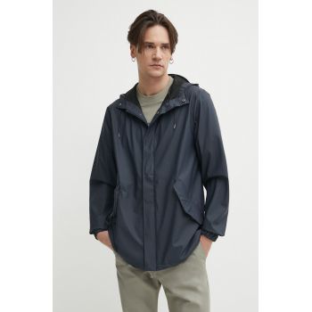 Rains geaca 18010 Fishtail Jacket culoarea albastru marin, de tranzitie