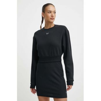 Reebok Classic bluza Wardrobe Essentials femei, culoarea negru, neted, 100075539