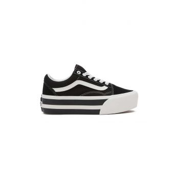 Vans tenisi Old Skool Stackform femei, culoarea negru, VN0009PZBZW1