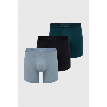 Abercrombie & Fitch boxeri 3-pack barbati, culoarea verde