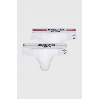 Aeronautica Militare Slip (2-pack) bărbați, culoarea alb