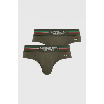 Aeronautica Militare Slip (2-pack) bărbați, culoarea verde