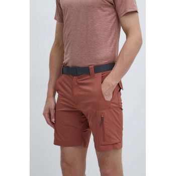 Columbia pantaloni scurți sport Silver Ridge Utility bărbați, culoarea bordo 2030744