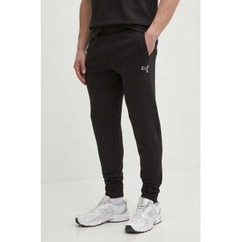 Puma pantaloni de trening din bumbac BETTER ESSENTIALS culoarea negru, cu imprimeu, 675980