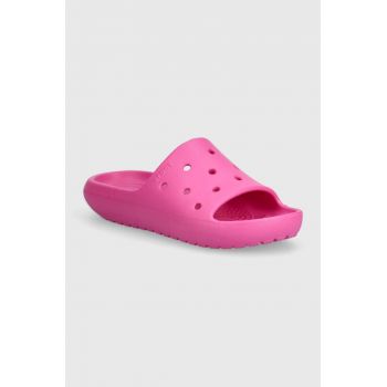 Crocs papuci CLASSIC SLIDE V culoarea roz de firma originali