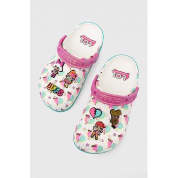 Crocs papuci LOL SURPRISE BFF CLASSIC CLOG culoarea turcoaz