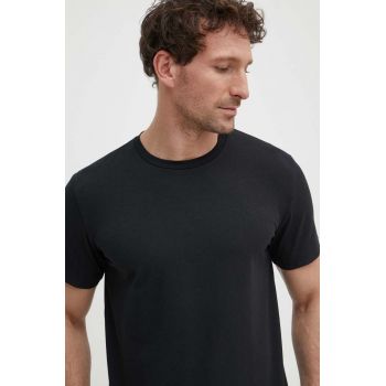 Geox tricou M4510K-T3098 barbati, culoarea negru, neted