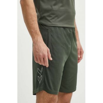 Hummel pantaloni scurți de antrenament Flex Mesh culoarea verde, 219175