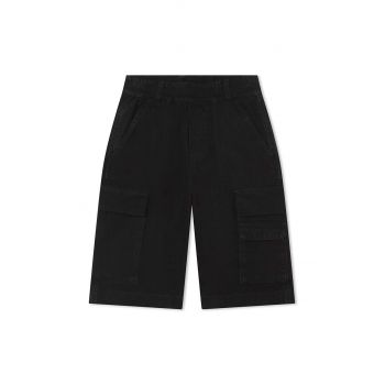 Marc Jacobs pantaloni scurți din bumbac pentru copii culoarea negru, neted