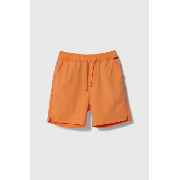 Quiksilver pantaloni scurti copii TAXER YOUTH culoarea portocaliu, talie reglabila