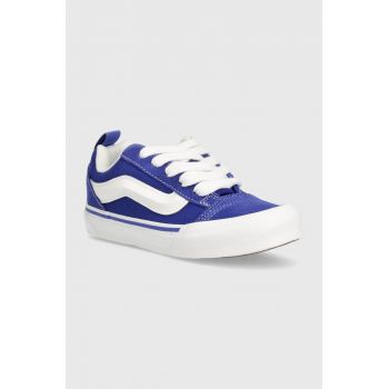 Vans adidasi de piele intoarsa pentru copii Knu Skool culoarea albastru marin