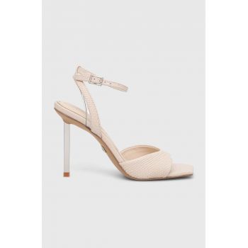 Aldo sandale de piele Lettie culoarea bej, 13743851.Lettie