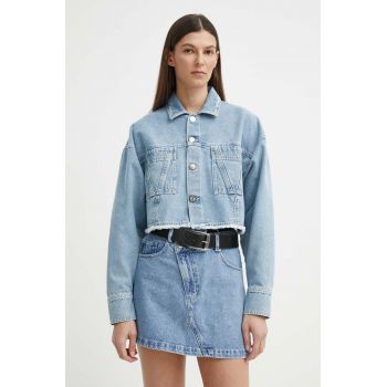 Alohas geaca jeans femei, de tranzitie, oversize