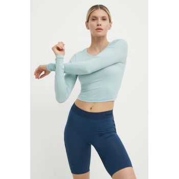 Casall longsleeve de yoga culoarea turcoaz ieftin