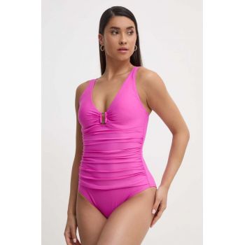 Dkny costum de baie dintr-o bucată culoarea roz, cupa usor rigidizata, DI4MS566