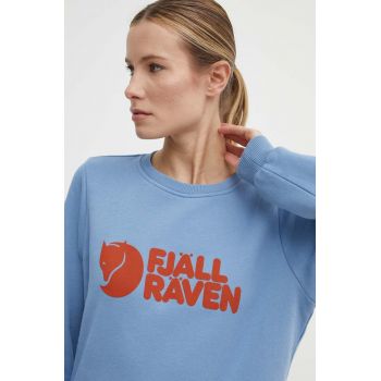 Fjallraven hanorac de bumbac Fjällräven Logo Sweater femei, cu imprimeu, F84143