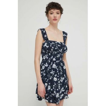 Hollister Co. rochie culoarea albastru marin, mini, evazati