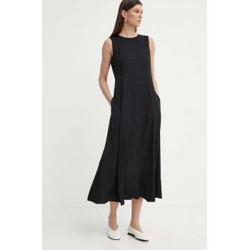 Marc O'Polo rochie culoarea negru, midi, evazati, 403116921365