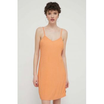 Vans rochie culoarea portocaliu, mini, drept