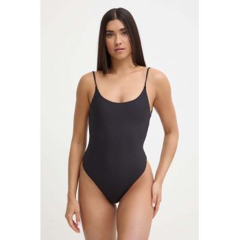 Volcom costum de baie dintr-o bucată culoarea negru, cupa moale