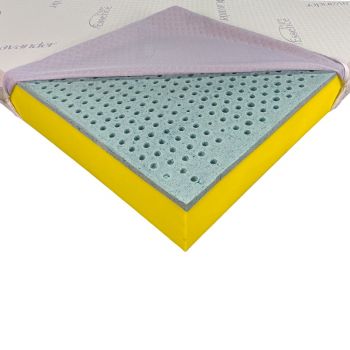 Saltea de pat Ortopedica Latex Gel 120x200 reversibila 7 zone cu husa lavanda Rebel Teenage