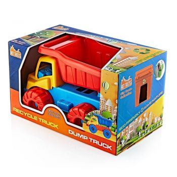 Set Camion cu galetusa lopatica si grebla 24 x 44 x 30 cm Red