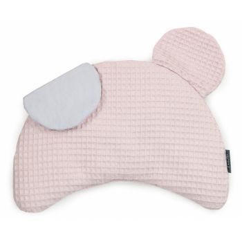 Set saculet si pernuta pentru carucior Floo for Baby Waffle Ursulet roz ieftin