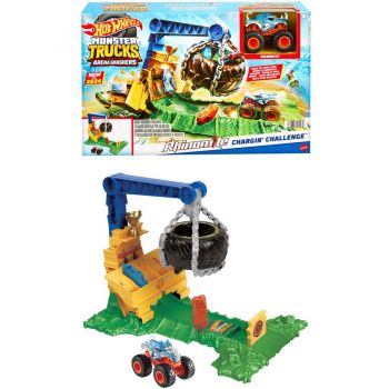Hot Wheels  Monster Trucks Arena Smashers: Rhinomite Chargin, toy vehicle