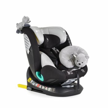 Scaun auto cu isofix I-size 40-150 cm Cangaroo cu pernuta pentru gat inclusa Serengeti Light grey