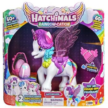 Spin Master Hatchimals Interactive Unicorn Toy Figure (White/Pink) ieftina