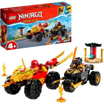 Jucarie 71789 Ninjago Pursuit with Kai's Speedster and Ras' Motorbike Construction Toy