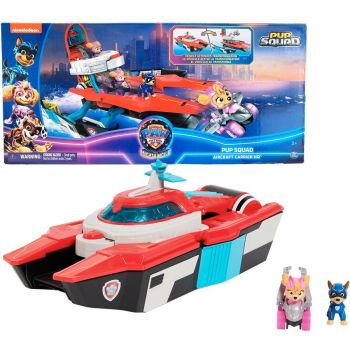 Spin Master Paw Patrol: The Mighty Movie, Pup Squad Mini Marine Headquarters Playset, Toy Vehicle (with Skye Toy Car and Chase Toy Figure)