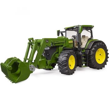 Jucarie John Deere 7R 350 with front loader, model vehicle (green)