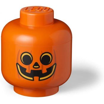 Room Copenhagen LEGO Storage Head Pumpkin, large, storage box (orange / black)