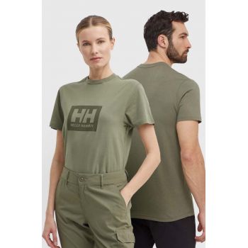 Helly Hansen tricou din bumbac culoarea roz, cu imprimeu