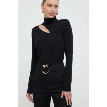 Karl Lagerfeld longsleeve femei, culoarea negru