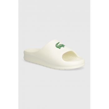 Lacoste papuci Serve 2.0 Synthetic femei, culoarea bej, cu platforma, 46CFA0028