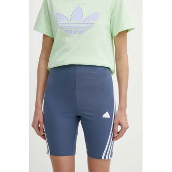 adidas pantaloni scurti femei, culoarea albastru marin, modelator, high waist, IS3628 ieftini