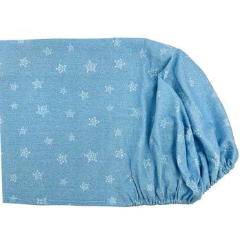 Cearceaf din jersey Stars in your eyes Blue cu elastic 52x95 cm