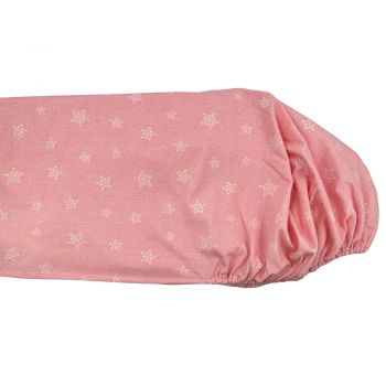 Cearceaf din jersey Stars in your eyes Pink cu elastic 70x110 cm