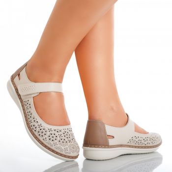 Pantofi dama casual Bej din Piele Ecologica Careta